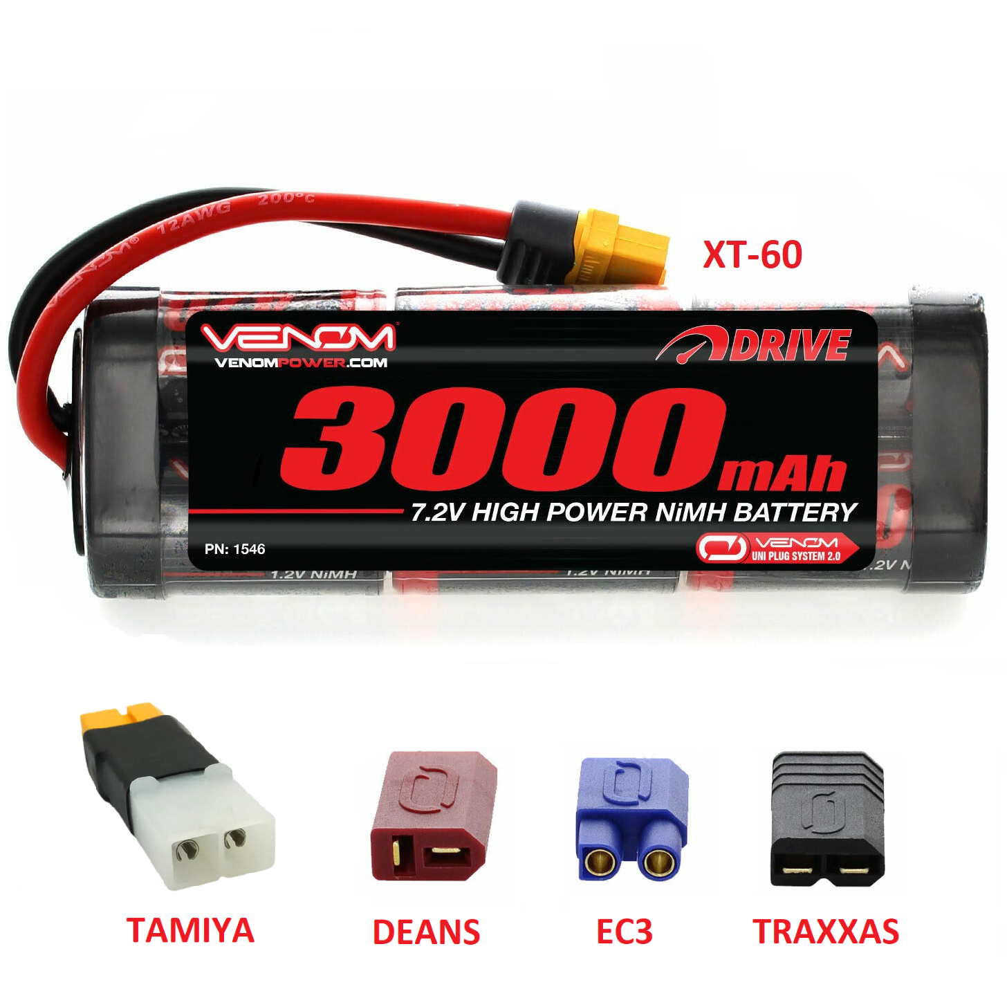 72v 3000mah Nimh Rechargeable Battery Pack With Universal Plug System 5023