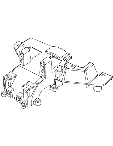 MJX Hyper Go 10208 Rear Gearbox Cover - Part Number 10190