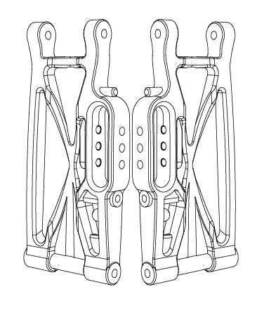 MJX Hyper Go 10208 Rear Lower Swing/Suspension Arms - Part Number 10250