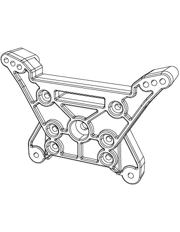 MJX Hyper Go 10208 Rear Shock Tower - Part Number 10280