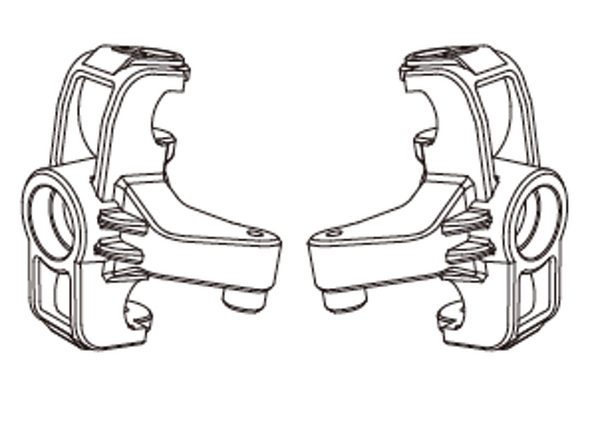 MJX Hyper Go 14209 14210 Front Steering Hubs/Knuckles - Part Number 14230B