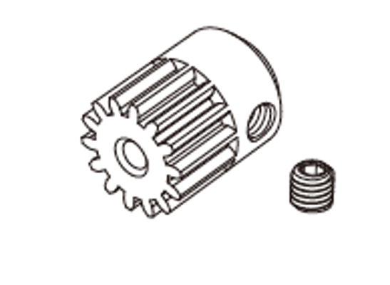 MJX Hyper Go Motor Pinion Gear with Grub Screw - Part Number 16392G