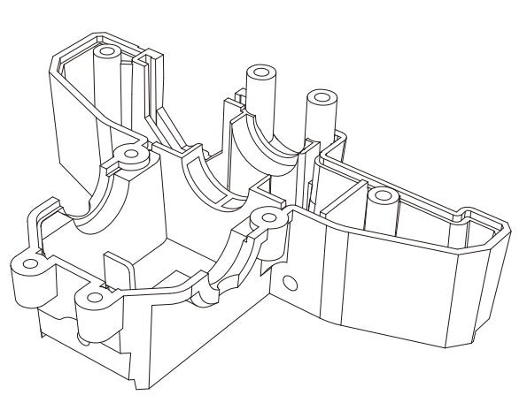 MJX Hyper Go 14209 14210 Rear Gearbox Lower Case - Part Number 14191B