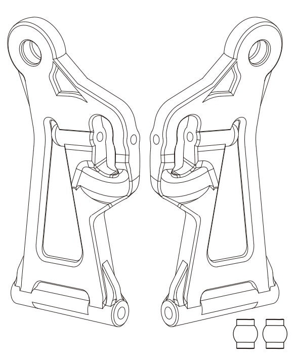 MJX Hyper Go 14209 14210 Front Lower Swing Arm - Part Number 14220B