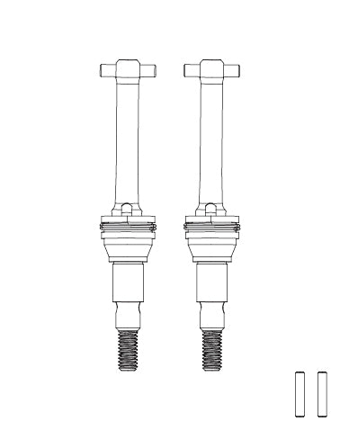 MJX Hyper Go 14301 14302 Front/Rear CVD Drive Shafts 2 Pack - Part Number 14410