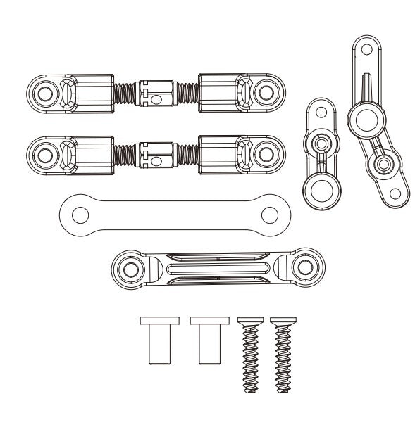 MJX Hyper Go 14209 14210 Complete Steering Set - Part Number 14430B