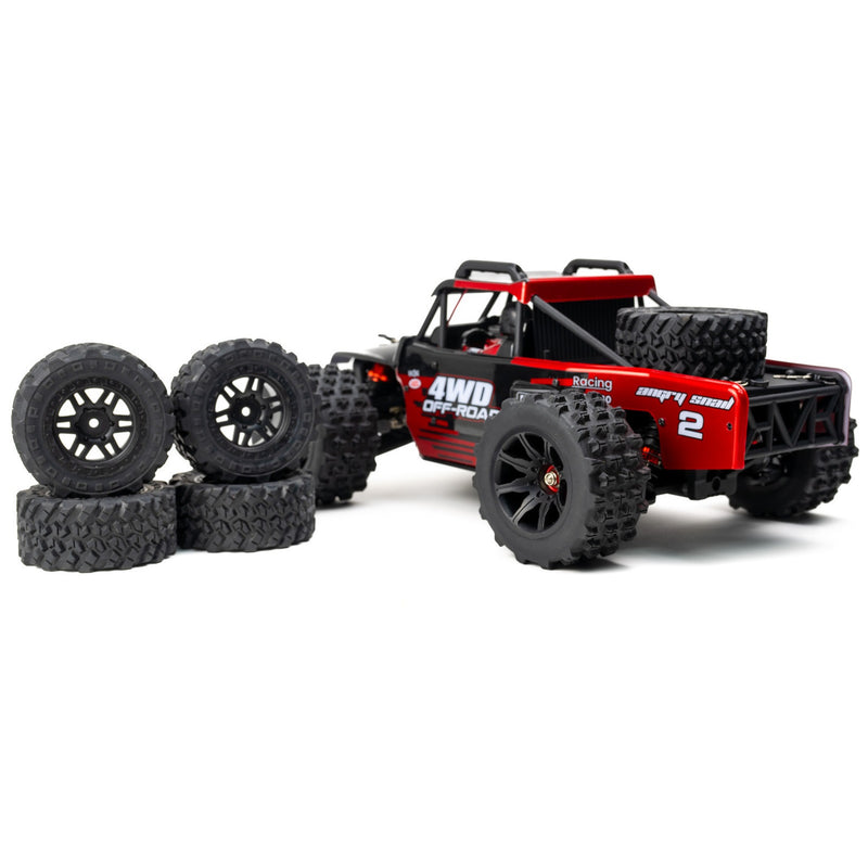 A picture of the MJX 14209 Hyper Go truck with spare wheels