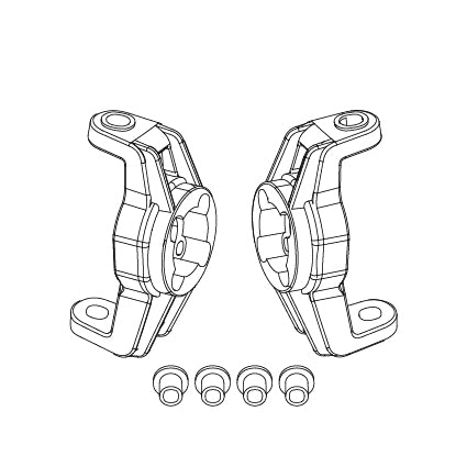 MJX H8H All-Rock Front Axle Shaft Seat Carriers - Part Number P8HSA02