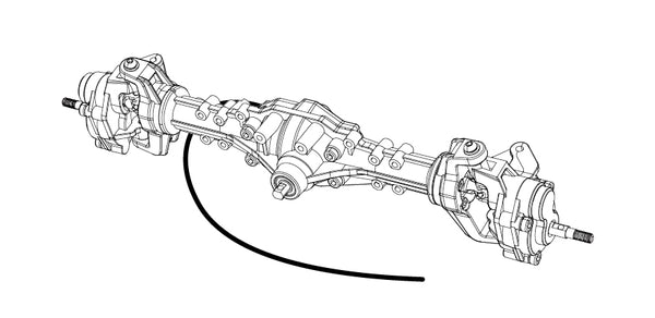 MJX H8H All-Rock Front Axle Shaft Assembly - Part Number P8HSA