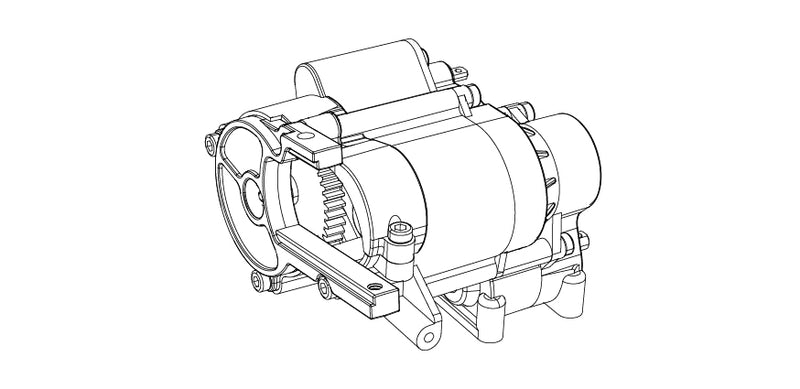 MJX H8H All-Rock Gearbox Assembly Complete - Part Number P8HSC