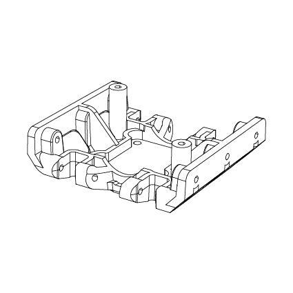 MJX H8H All-Rock Gear Box Mount - Part Number P8HV12