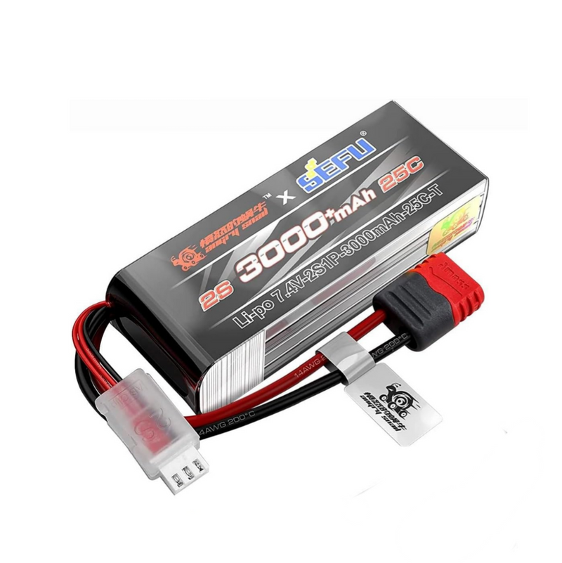 MJX 2S 7.4v 3000mAh LiPo Battery for 1/14th Scale Models With USB Charger