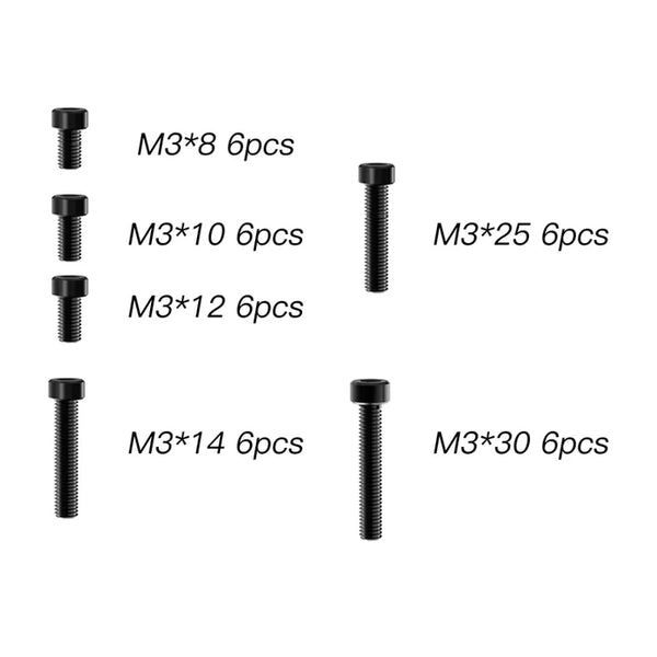 Rlaarlo Cap Head M3 Hex Screws Multipack - Part Number R11102