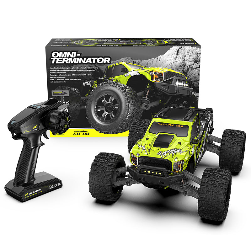 Rlaarlo Omni Terminator Metal Brushless 1:10 Scale Truck - Green (3S LiPo Version)