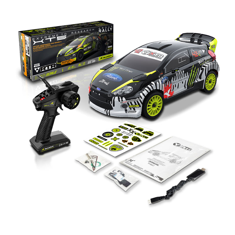 Rlaarlo XTS F10 Metal Brushless 1:10 Scale Rally Car - Black (3S LiPo Version)