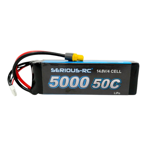 4S 14.8V 5000 mAh LiPo Rechargeable Battery Pack with XT60, Deans & EC3 Plugs