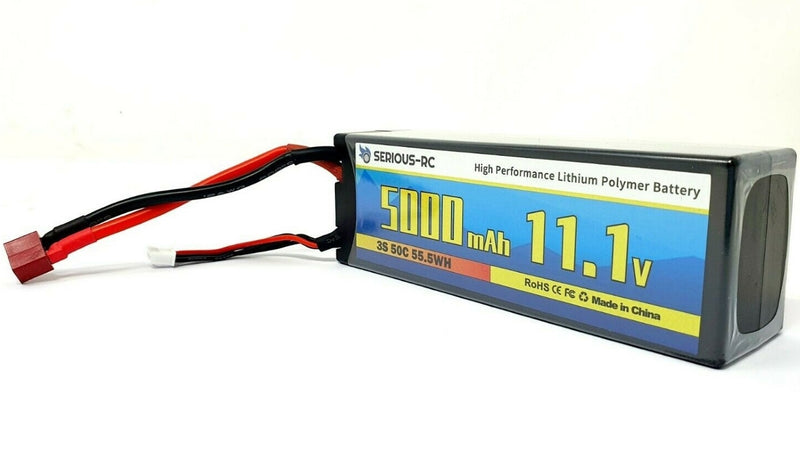 11.1v 3S 5000 mAh LiPo Rechargeable Battery Pack with Deans Connector