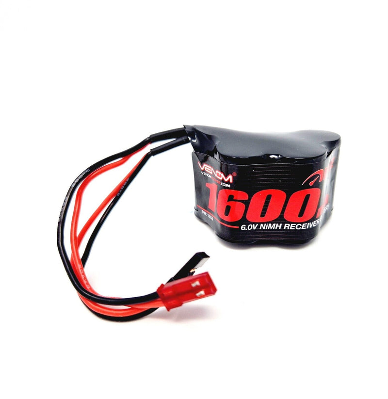 Venom RC Car 6V 1600mAh NiMH Rechargeable Receiver Hump Battery with JST, Futuba