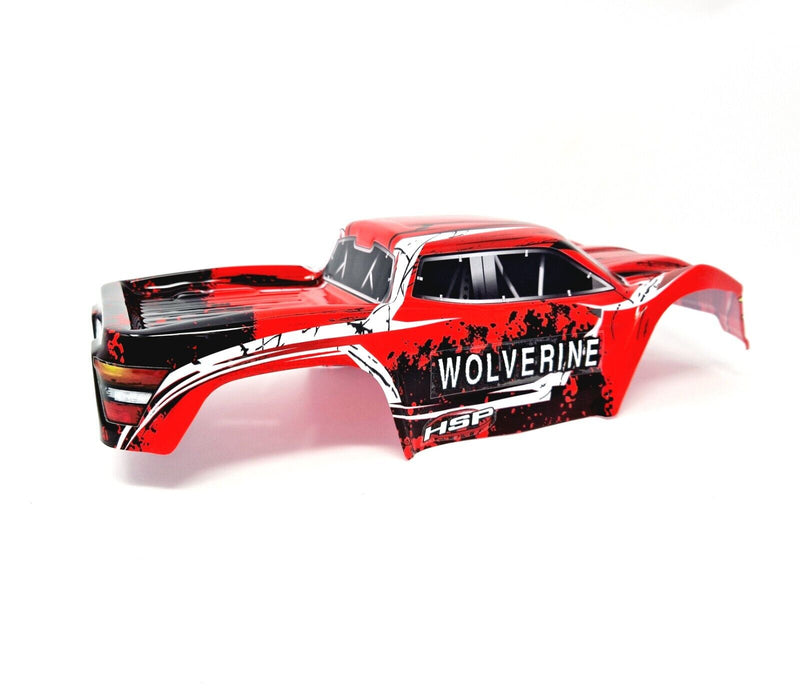 HSP RC Truck Body Shell Red With Stickers 1/10 HSP Wolverine 94111 94108 94701