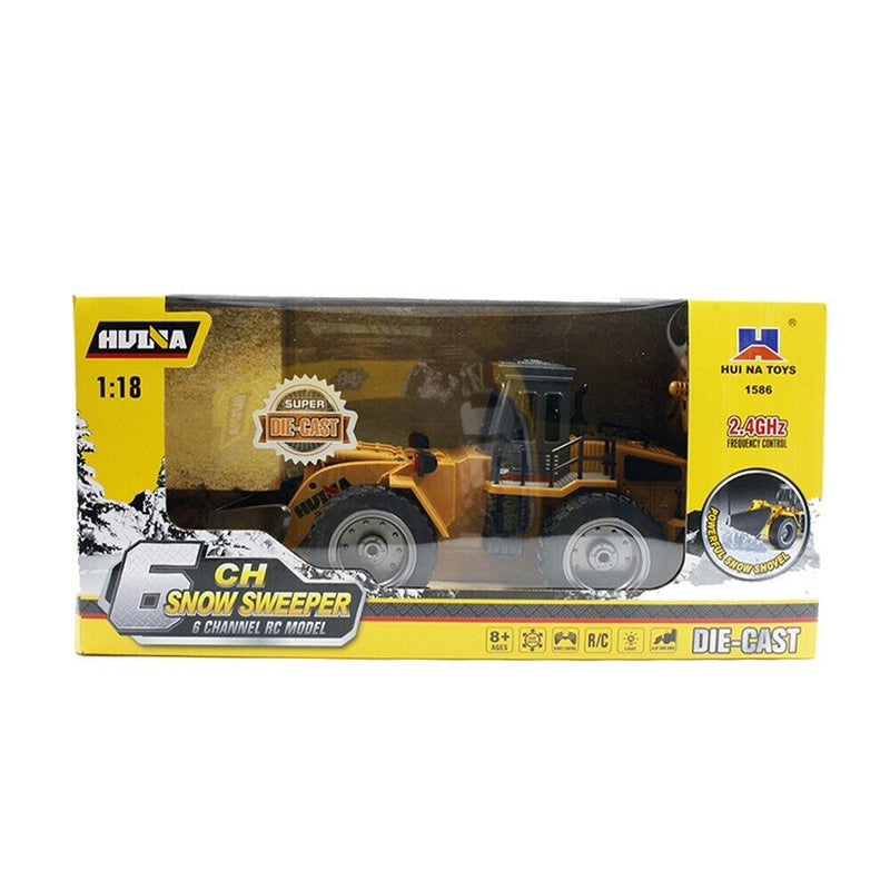 Huina RC Snow Plow Truck Remote Controlled Construction Vehicle 1:18 Scale 1586