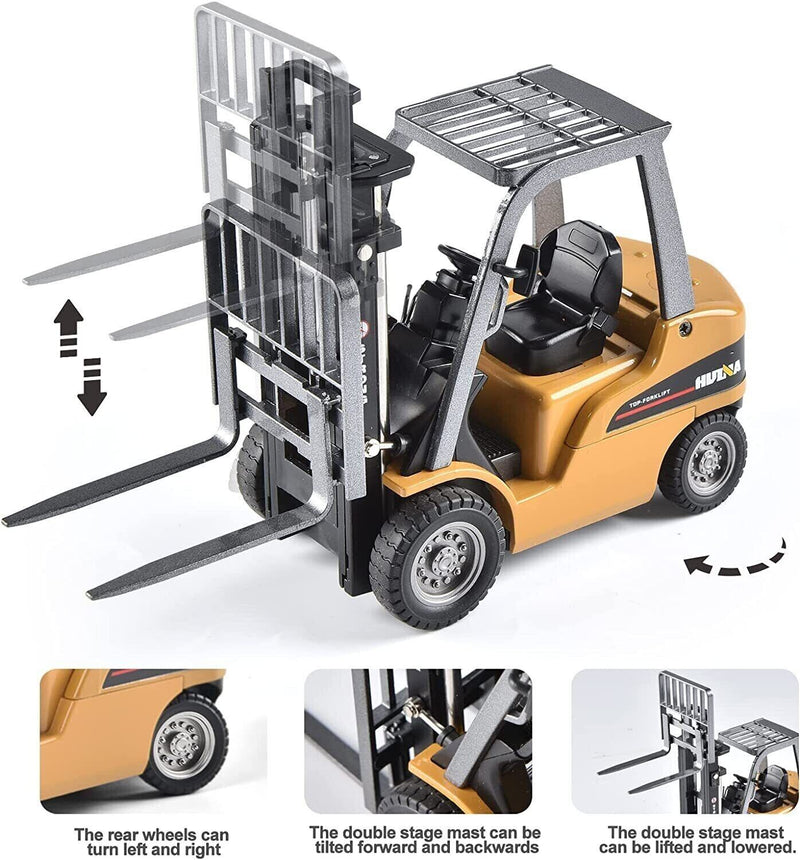 Huina Metal Forklift Truck 1:50 Alloy Engineering Construction Model 1717