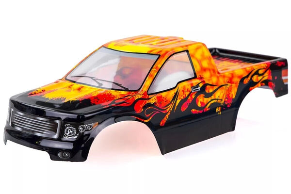 HSP RC Truck Car Body Shell Orange Flame With Stickers 1/10 HSP 94188 94111 94108