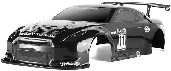 RC Car Body Shell HSP On Road 1/10 Scale Body Shell Pre-Painted Nissan GTR Black