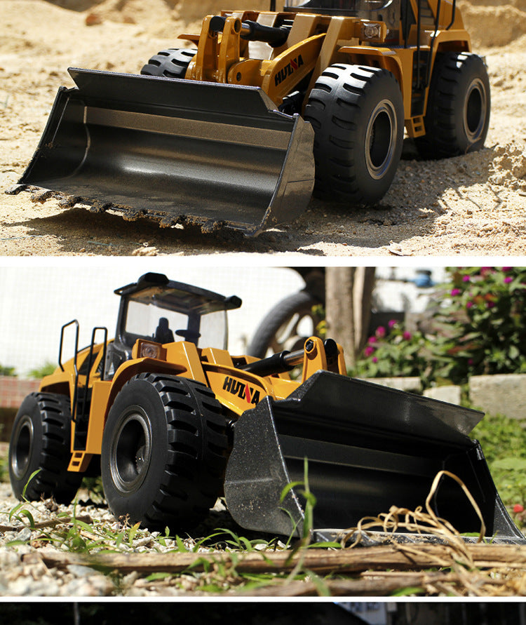 Huina 1583 1:14 Scale Remote Controlled Wheeled Loader Bulldozer with Metal Parts