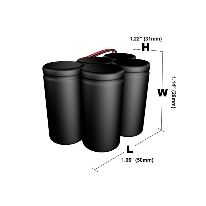 6.0v 1600 mAh NiMH Rechargeable Receiver Battery with JST Connector